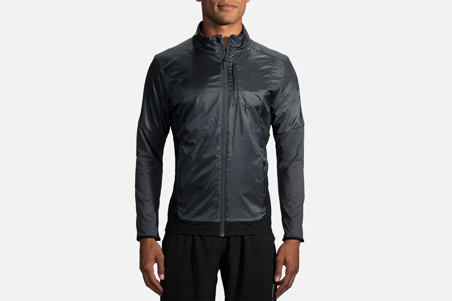 Brooks Men's Fusion Hybrid Outerwear Asphalt/Black ( DRWIF7095 )